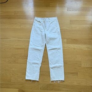 J.Crew White Straight Leg Jeans